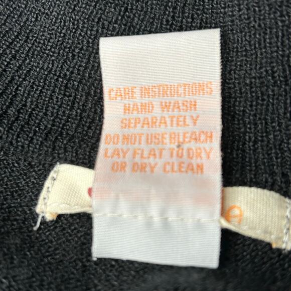 Tulle Little Black Dress Women M Knit Body Con Long Sleeve Stretch Knee Length - Picture 6 of 10